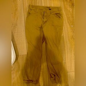 Cool relaxed fit 36x30 Carhartt canvas khaki pants.